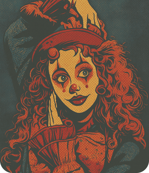 Circus performer illustration